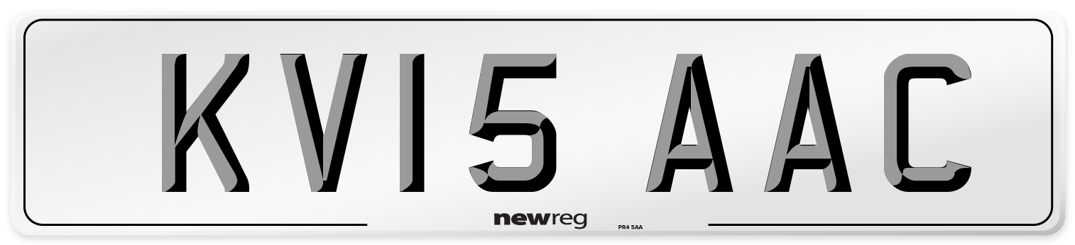 KV15 AAC Number Plate from New Reg